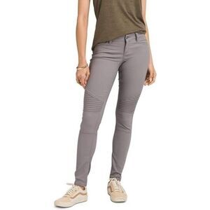 Prana Brenna Gray Moto Stretch Skinny Pants Sz 4